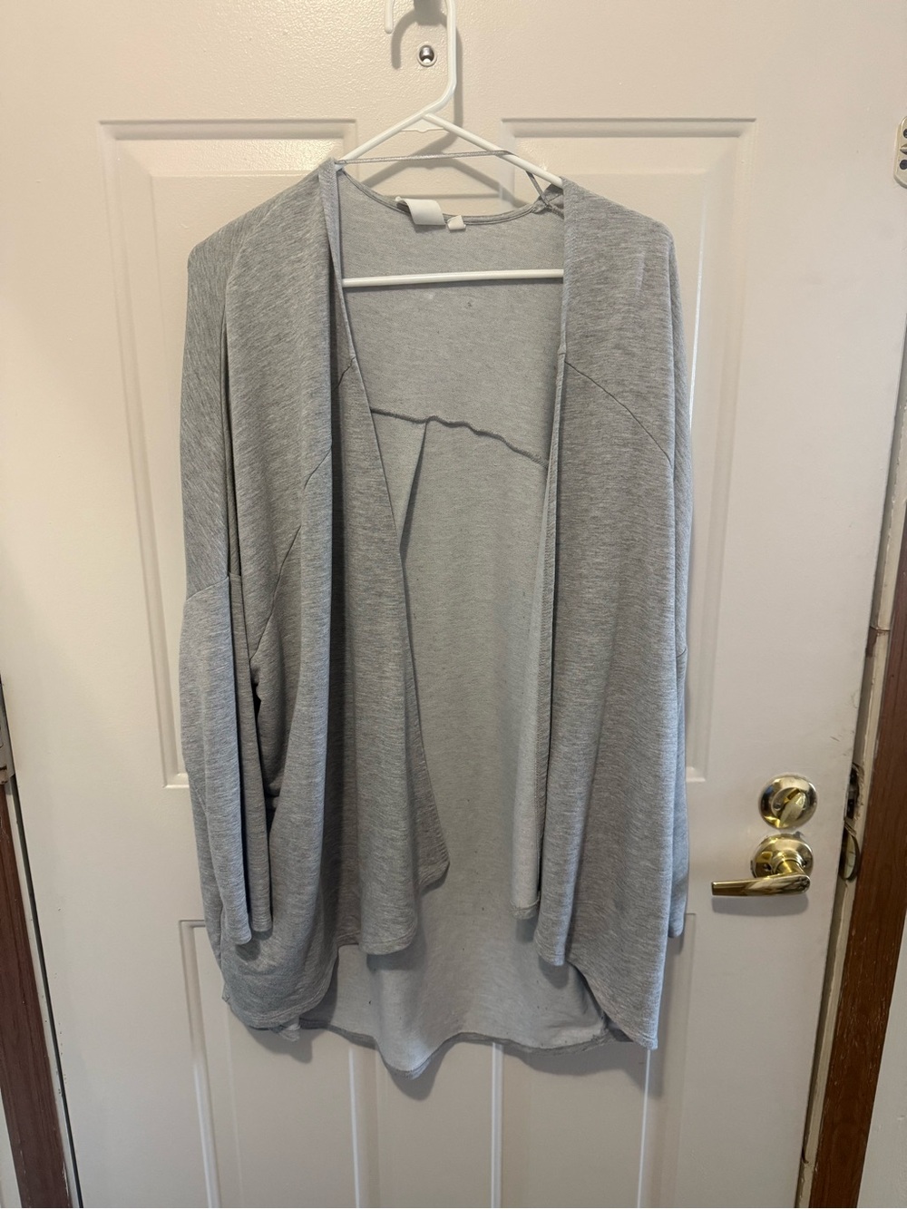 Women's Open-Front Cardigan Sweater — Light Gray